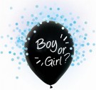 Ballong baby blå konfetti thumbnail
