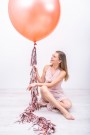 Jumbo ballong 100 cm - Rosegull metallic thumbnail