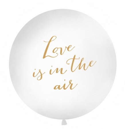 Jumbo ballong 100 cm - Hvit- Love is in the air