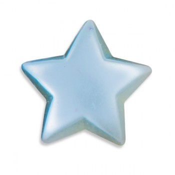 Perlemor Stjerne Lyseblå 24 stk