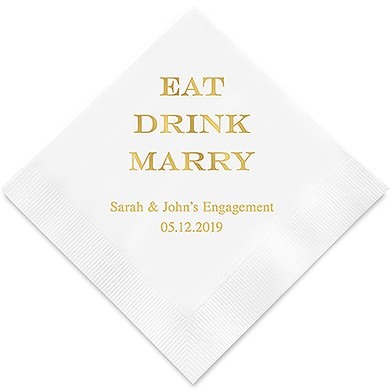 Eat Drink Marry Personlige Servietter