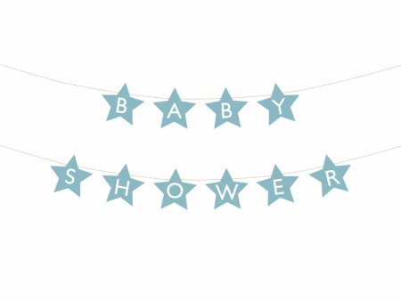 Babyshower banner blå