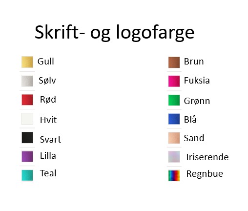 Skrift- og logofarger - Personlige Servietter